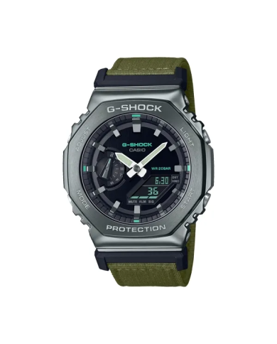 Orologio CASIO G-SHOCK OAK  METAL COVERED - UTILITY SERIE KHAKI GREEN Uomo