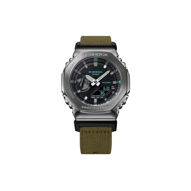 Orologio CASIO G-SHOCK OAK  METAL COVERED - UTILITY SERIE KHAKI GREEN Uomo