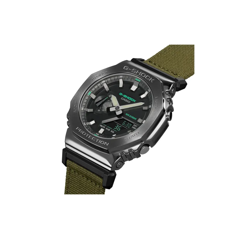 Orologio CASIO G-SHOCK OAK  METAL COVERED - UTILITY SERIE KHAKI GREEN Uomo