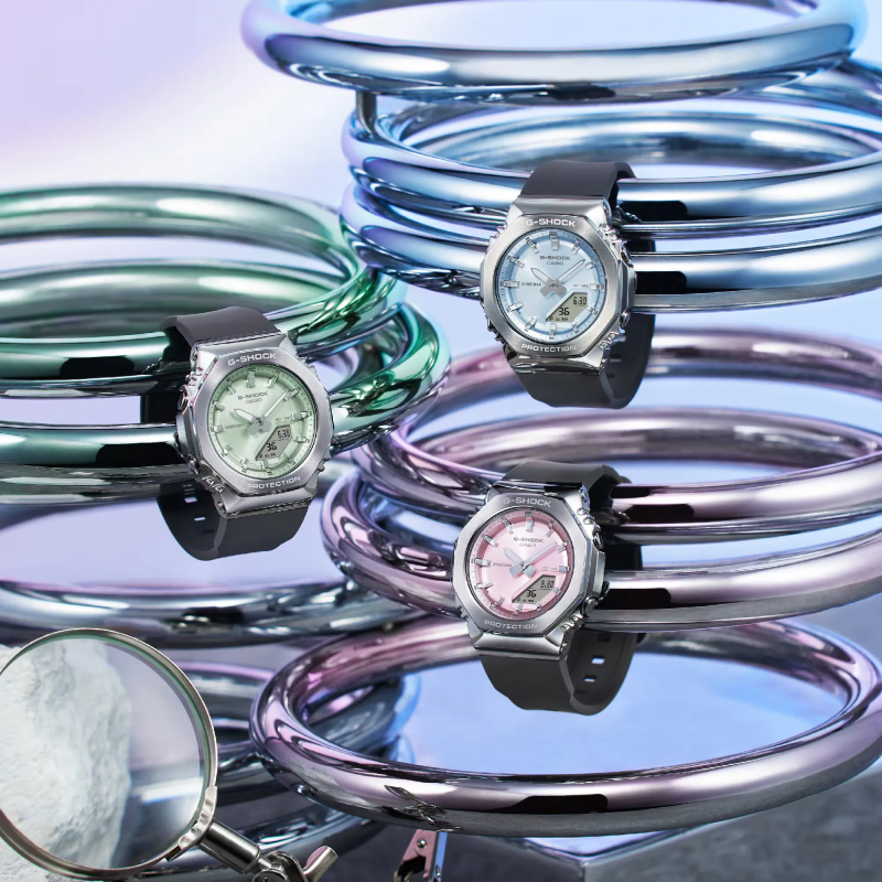 Orologio CASIO G-SHOCK MINI OAK G-STEEL LIGHT BLUE Donna