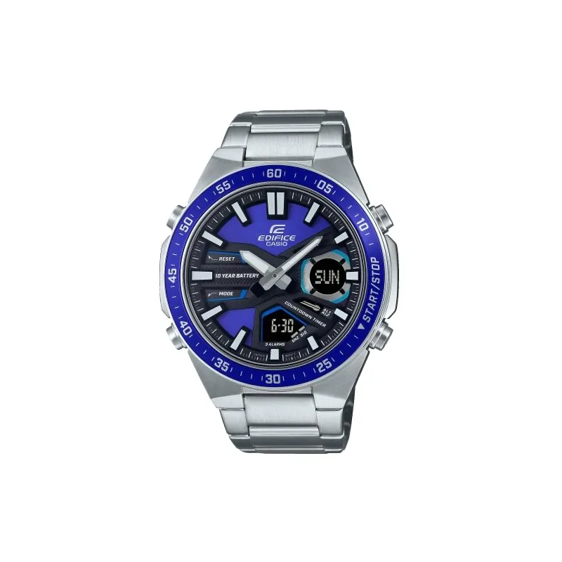Orologio CASIO EDIFICE CLASSIC ANA-DIGIT - 10 YEAR BATTERY Uomo