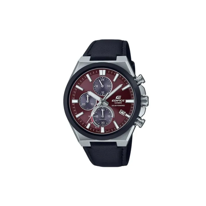 Orologio CASIO EDIFICE SPORT CHRONOGRAPHSOLAR POWERED, LEATHER- RED ***SPECIAL PRICE*** Uomo