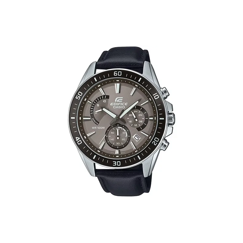 Orologio CASIO EDIFICE RETROGRADE CHRONOGRAPH XL LEATHER - TAN BLACK Uomo
