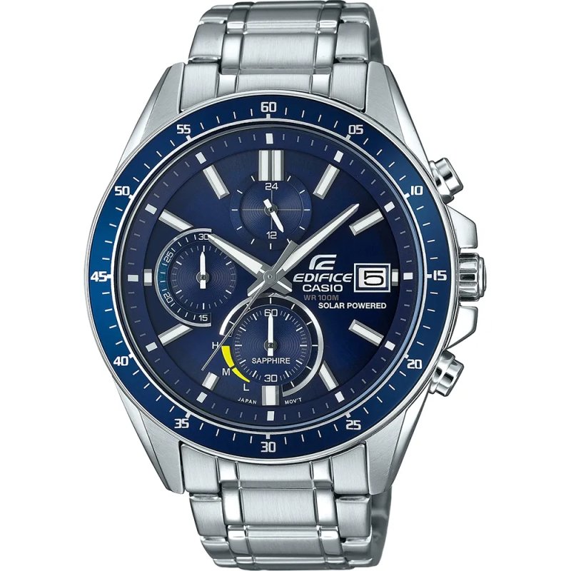 Orologio CASIO EDIFICE SLIM SOLAR POWERED CHRONOGRAPH - BLUE Uomo