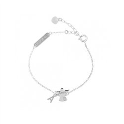 Bracciale Angelo a correre rodio argento 925