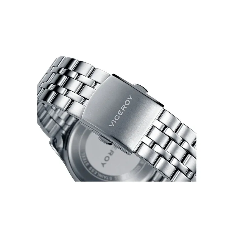 Viceroy Orologio Uomo 40521-55 – Quadrante Analogico 42 Mm, Cinturino In Acciaio Inossidabile, Design Classico
