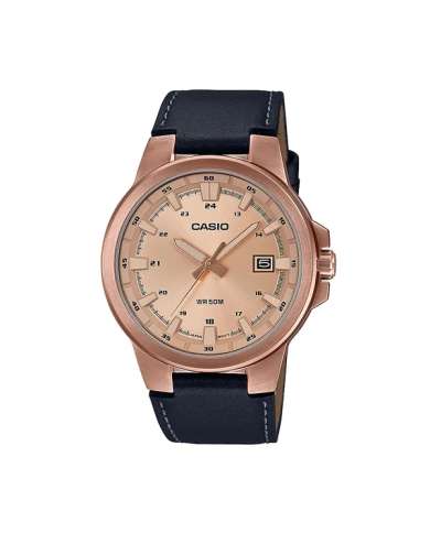 Orologio CASIO COLLECTION 3D - LEATHER, ROSE GOLD Uomo