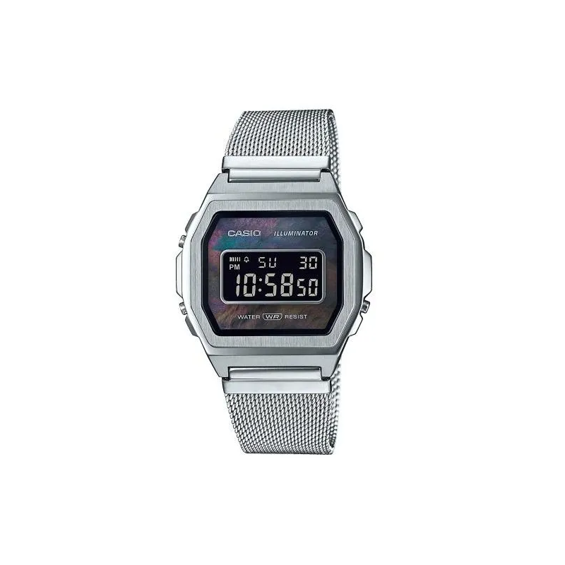 Orologio CASIO VINTAGE PREMIUM COLLECTION Silver Mesh, MOP dial Unisex