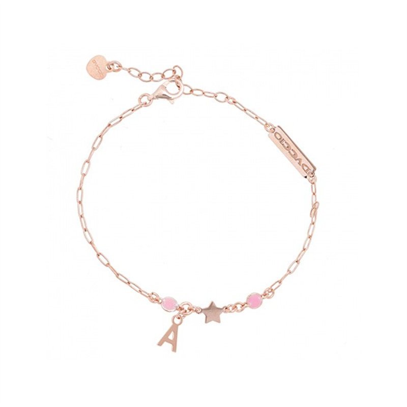 Bracciale stella in argento 925 rosa
