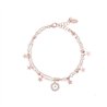Bracciale DEA rosa con perle, gemme rosa e charms stella