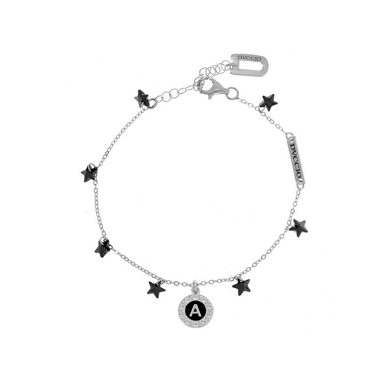 Bracciale in Argento 925 Rodio con Stelle
