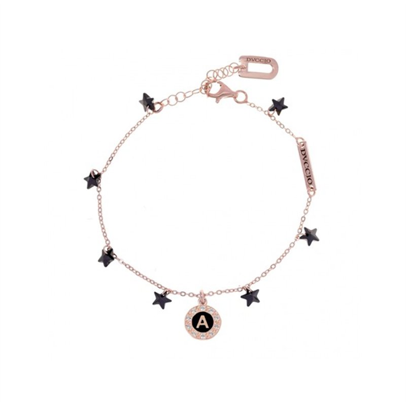 Bracciale in Argento 925 Rosa con stelle