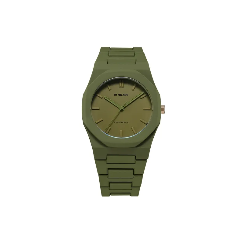 Orologio D1 MILANO POLYCARBON MILITARY GREEN - COLOR BLOCK EDITION Uomo