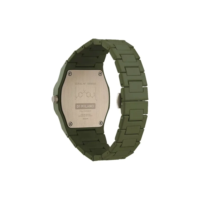 Orologio D1 MILANO POLYCARBON MILITARY GREEN - COLOR BLOCK EDITION Uomo