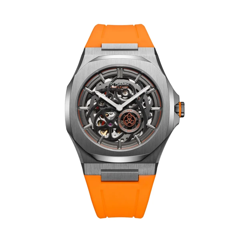 Orologio D1 MILANO SKELETON BRACELET SLICE ORANGE - Automatic Uomo