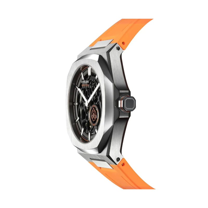 Orologio D1 MILANO SKELETON BRACELET SLICE ORANGE - Automatic Uomo