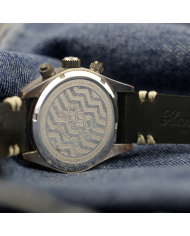 CREAM SPORTY CRONOGRAFO - BLACK LEATHER STRAP