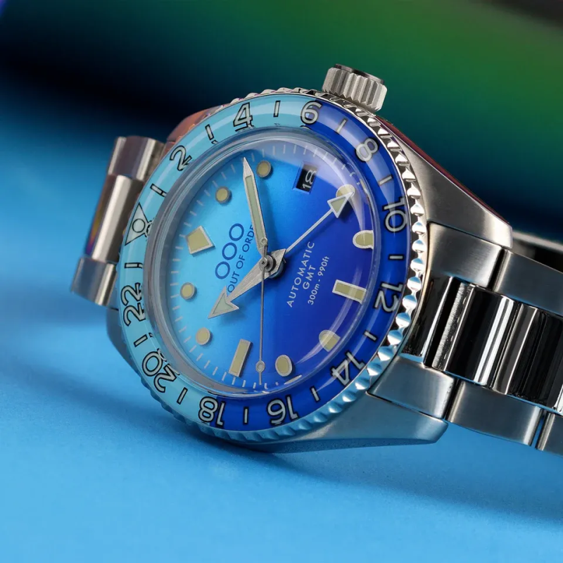 BOMBA BLU AUTOMATIC GMT - ULTRA BRUSHED
