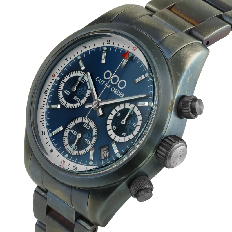 BLUE SPORTY CRONOGRAFO - STAINLESS STEEL