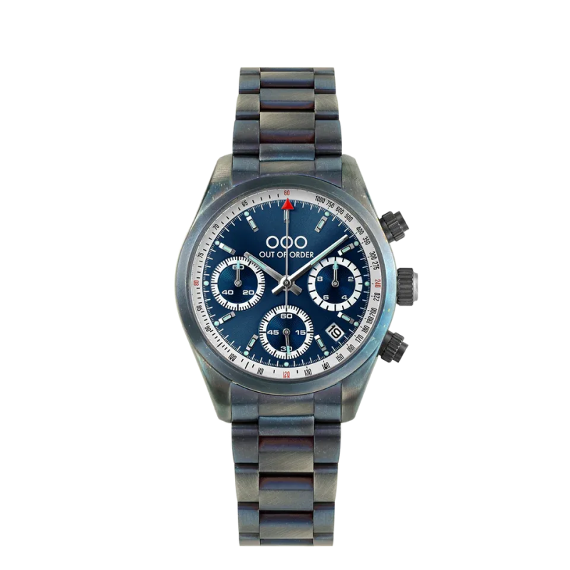 BLUE SPORTY CRONOGRAFO - STAINLESS STEEL