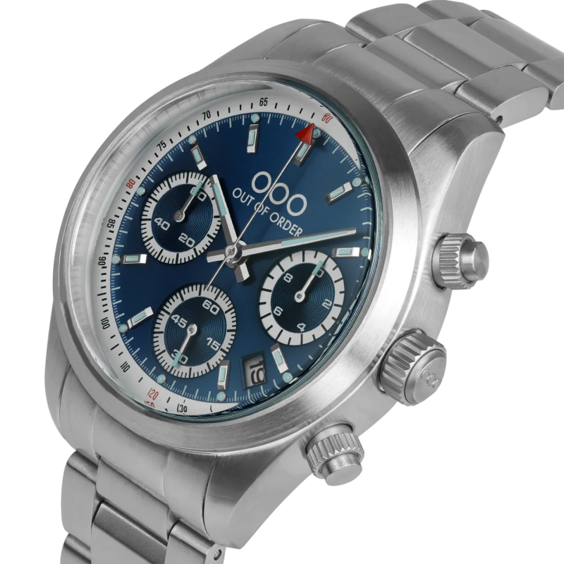 BLUE SPORTY CRONOGRAFO - STAINLESS STEEL - ULTRA BRUSHED
