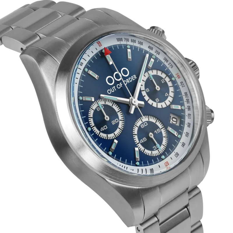 BLUE SPORTY CRONOGRAFO - STAINLESS STEEL - ULTRA BRUSHED