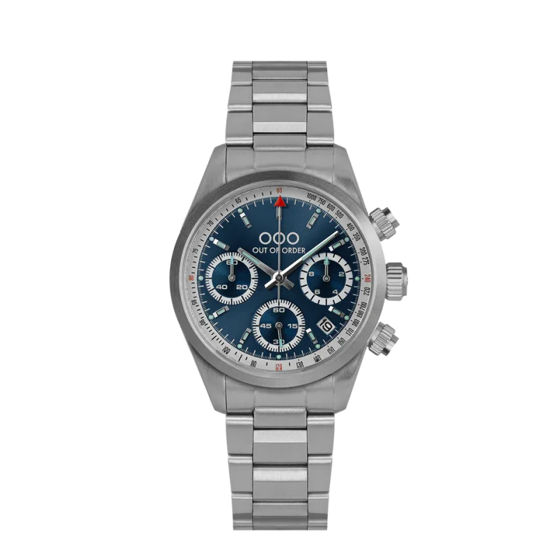 BLUE SPORTY CRONOGRAFO - STAINLESS STEEL - ULTRA BRUSHED