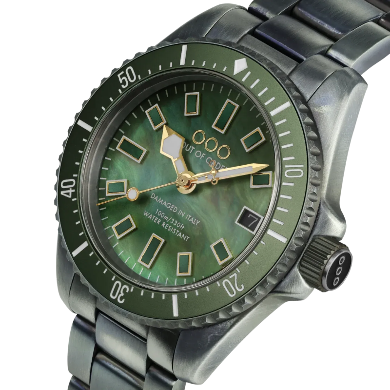GREEN CASANOVA 38MM - MOTHER OF PEARL