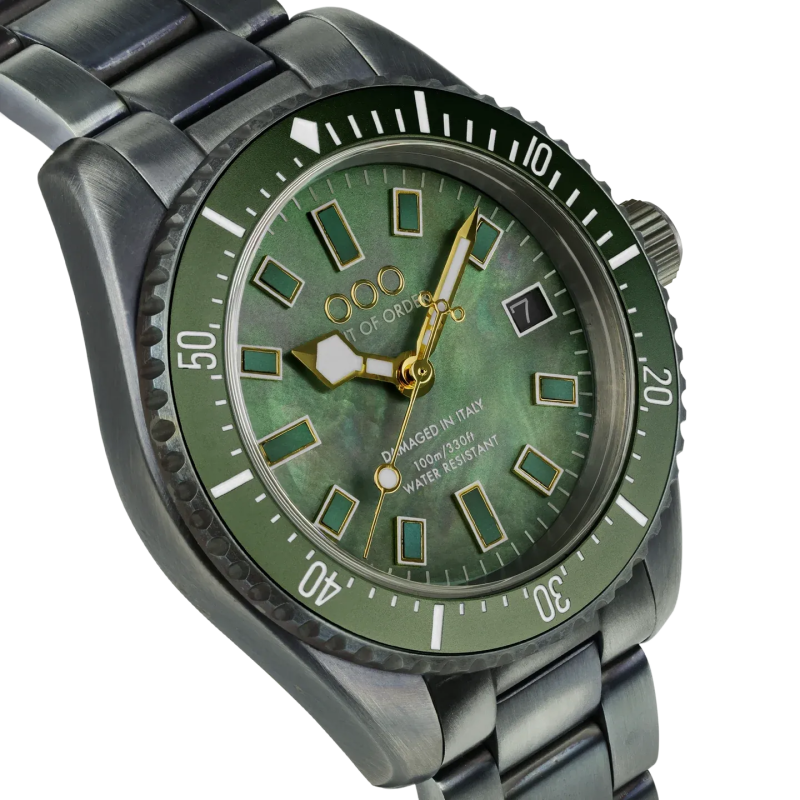 GREEN CASANOVA 38MM - MOTHER OF PEARL