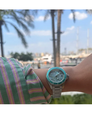 TURQUOISE CASANOVA 38MM - MOTHER OF PEARL