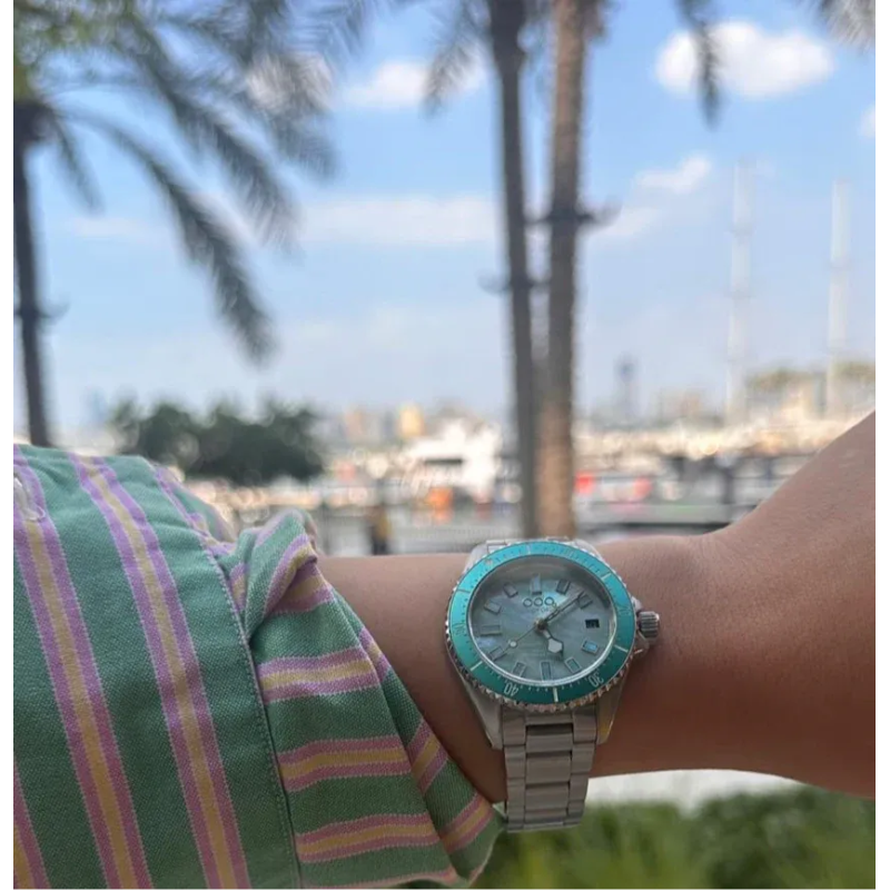 TURQUOISE CASANOVA 38MM - MOTHER OF PEARL