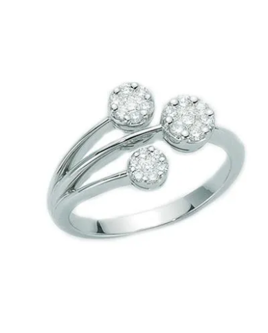 Anello MILUNA Anelli in diamanti Lid2113 Oro bianco 750 ...