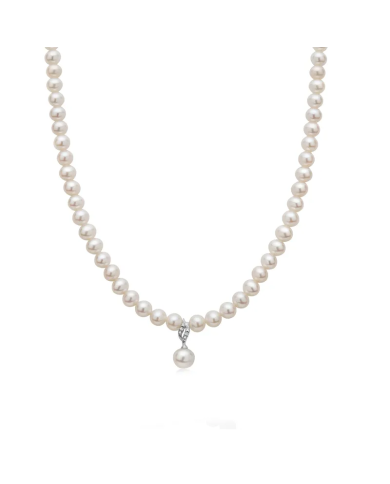 Collana Miluna Girocollo Perla e Diamanti PCL5527V