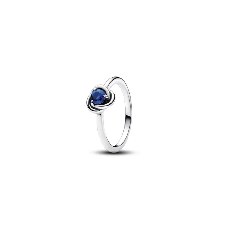 Anello Cerchio Eterno Blu Settembre | Argento sterling