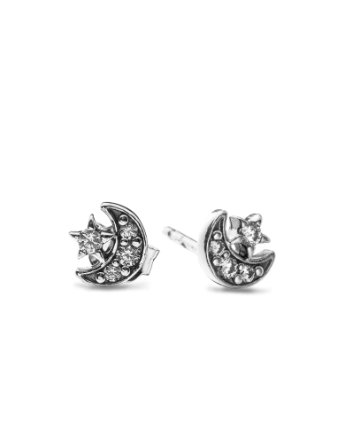 Orecchini Luna Crescente e Stella | Argento sterling