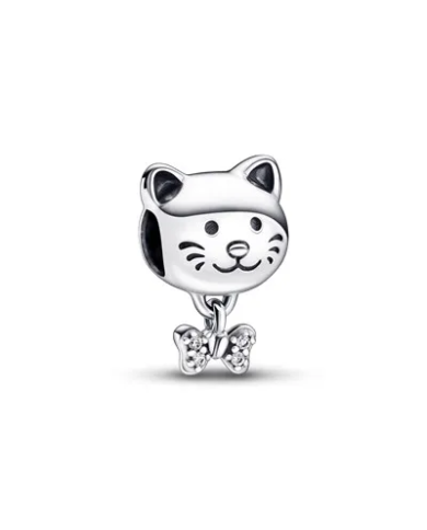 Charm Gattino con Fiocco | Argento sterling