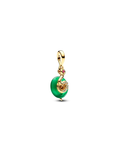 Charm Pendente Serpente Vetro di Murano verde