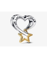 Charm Openwork Cuore e Stella "My Lucky Star" | Bicolor