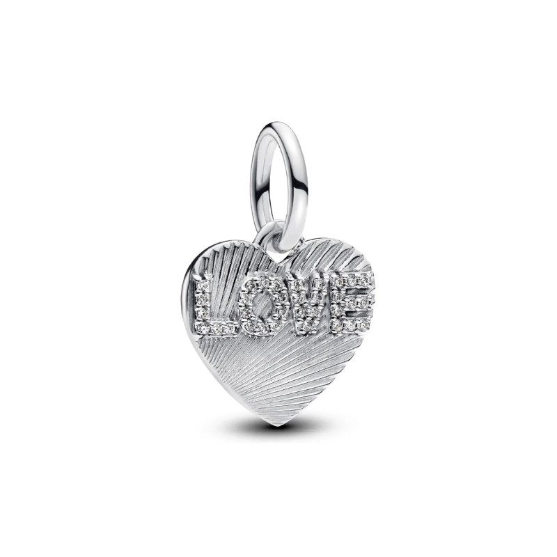 Charm Pendente Cuore "Love" da incidere | Argento sterling
