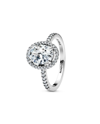 Anello Punto Luce Ovale | Argento sterling