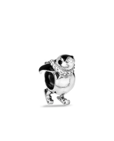 Charm Pinguino con gli Sci | Argento sterling
