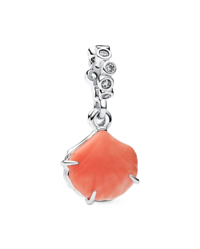Charm Pendente Doppio Conchiglia Color Corallo