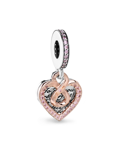 Charm Pendente Cuore Infinito Mamma Sei Perfetta | Bicolor