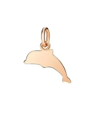 Dodo ciondolo delfino piccolo in oro rosa