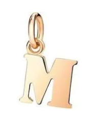 CIONDOLO LETTERA M DODO IN ORO ROSA DMB2016 ...