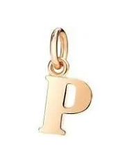 dodo lettere - ciondolo lettera p in oro rosa - dlet9/p