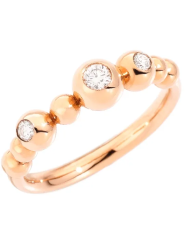 anello bollicine oro rosa & diamanti bianchi