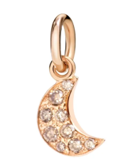 ciondolo luna oro rosa & diamanti brown - Dodo