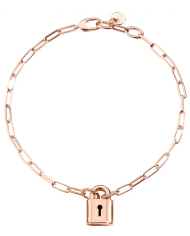 BRACCIALE DODO LUCCHETTO. ARGENTO DORATO ...