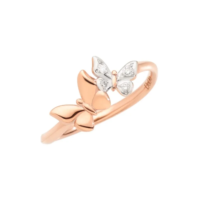 ANELLO DODO FARFALLA PREZIOSO. ORO ROSA ...